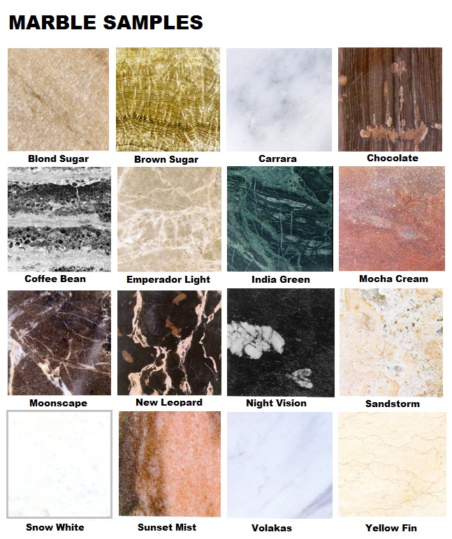 Marble samples