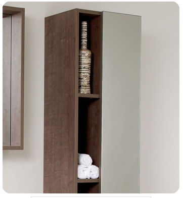  Linen Cabinet w/ 4 Cubby Holes & Mirror