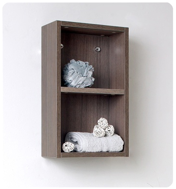 Linen Side Cabinet w/ 2 Open Storage Areas