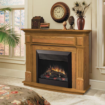 Fireplaces Traditional Electric Fireplace In Oak Finish