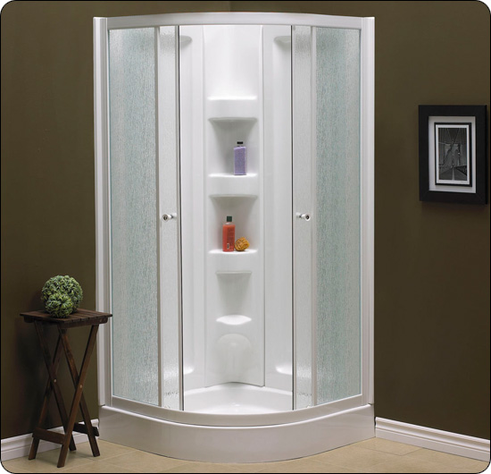 Showers Mirolin 38\" Round Front Corner Shower
